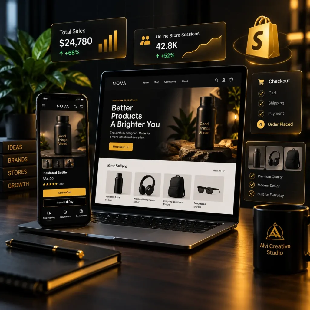 Shopify Store Development Hero Section Image